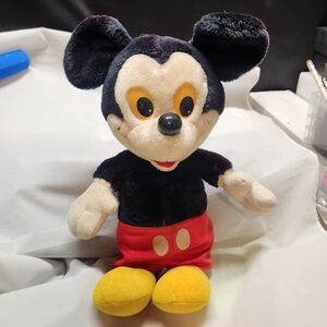 Vintage 1960s/70s Mickey Mouse Plush - California Stuffed Toys - Yellow Eyes 12"